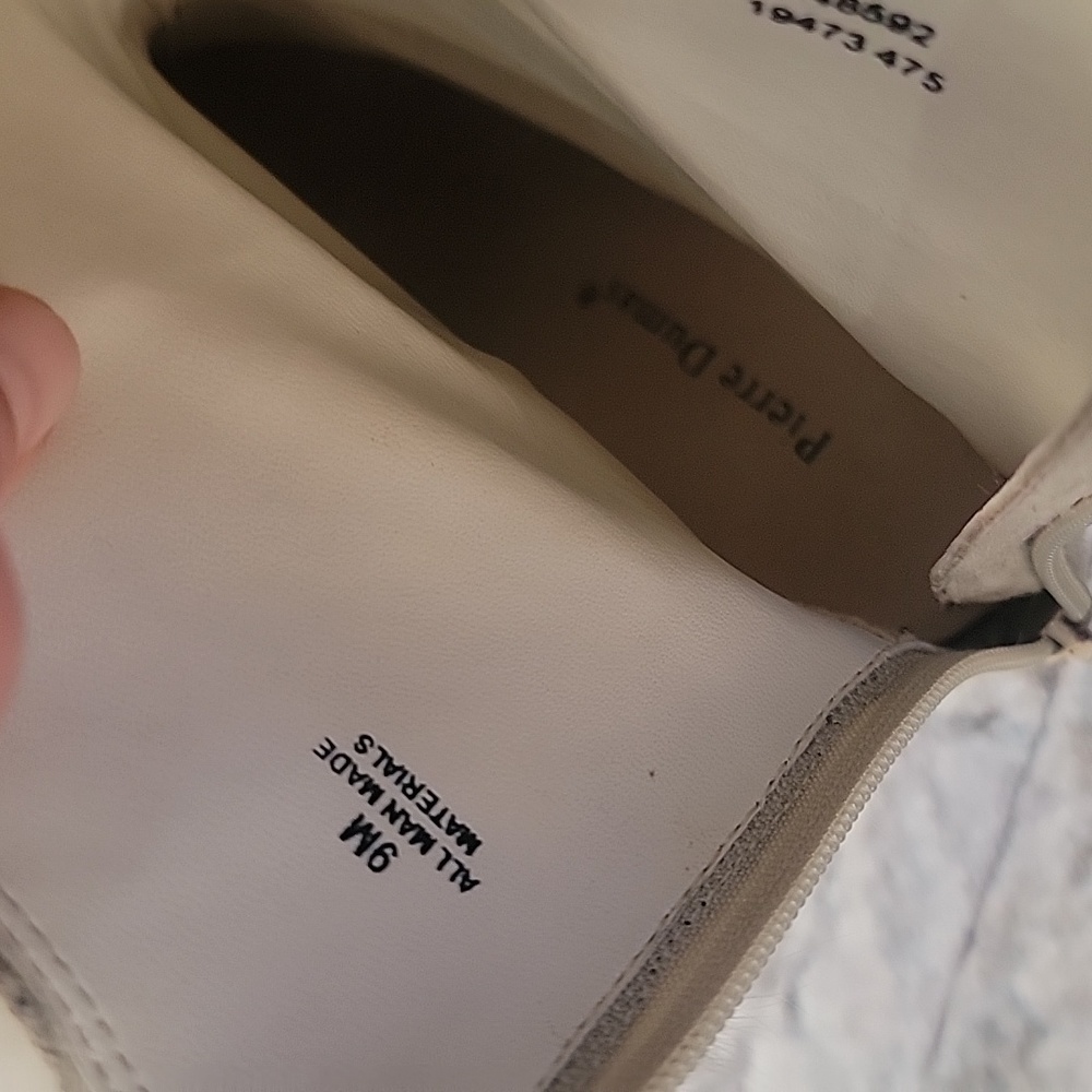 Pierre Dumas 3 Inch Heel Boots with Faux Fur Cream - Picture 12 of 12